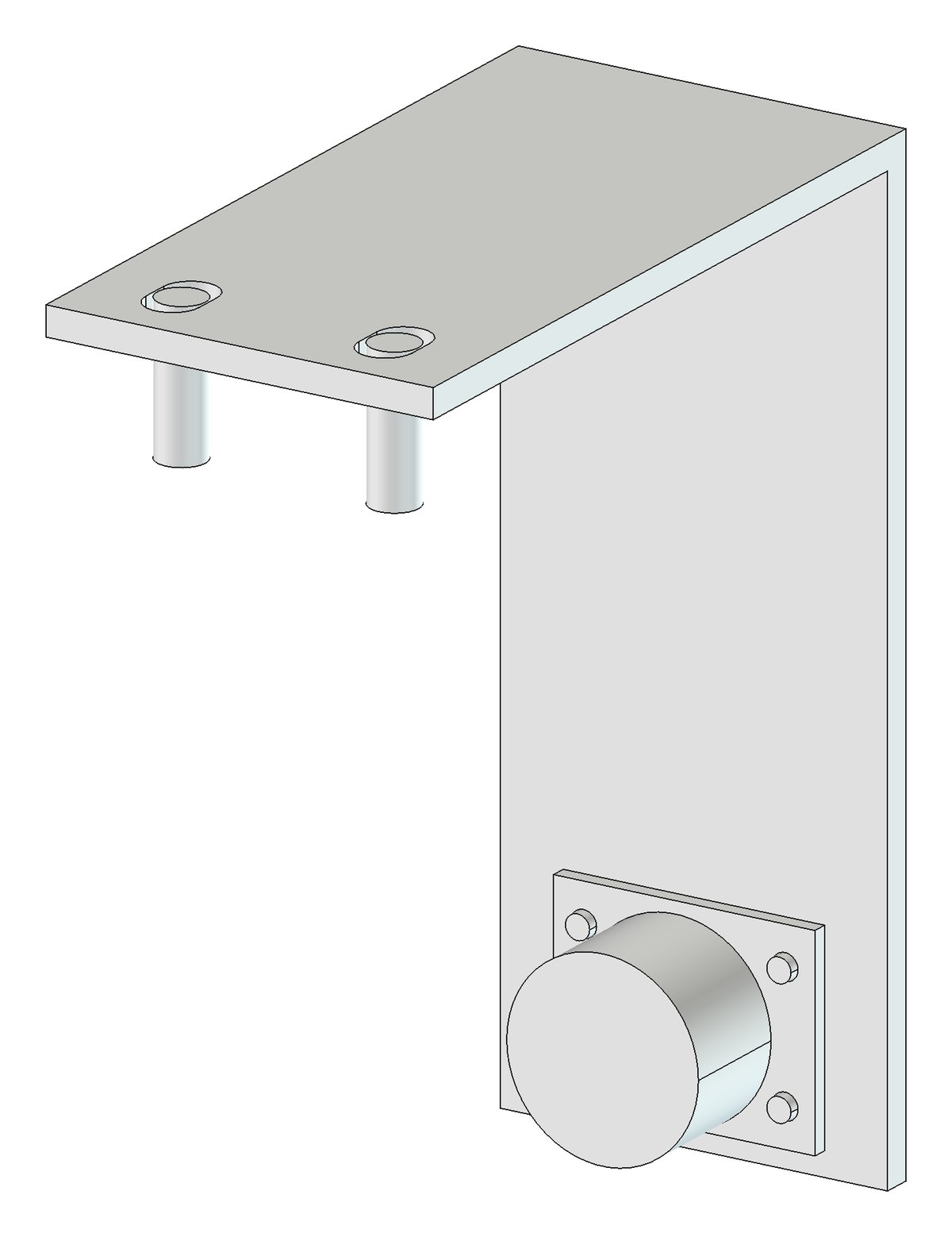 CAD render of a servo drive assembly with timing belt, great wheel, and shaft encoder